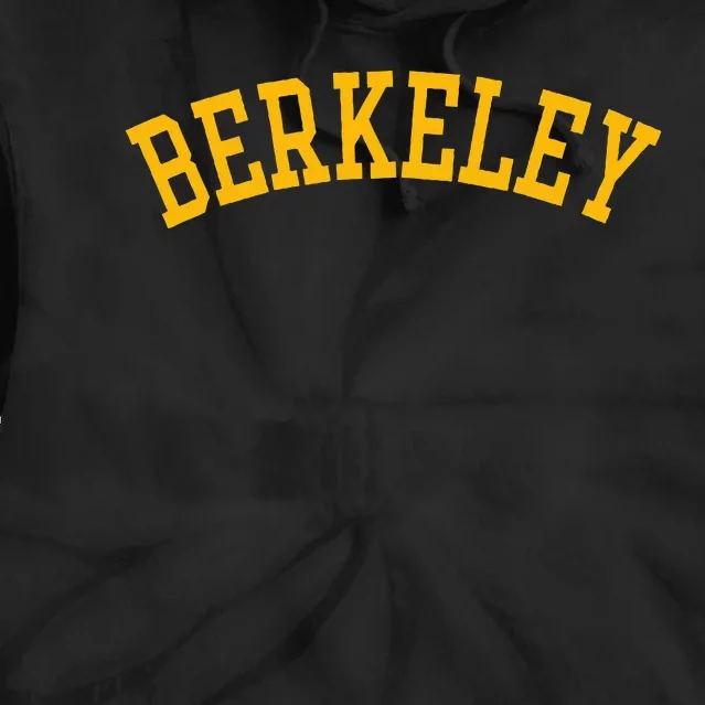 Berkeley Arched Text Yellow Berkeley Tie Dye Hoodie