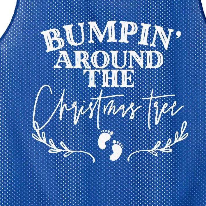 Bumping Around The Christmas Tree Christmas Pregnancy Mesh Reversible Basketball Jersey Tank