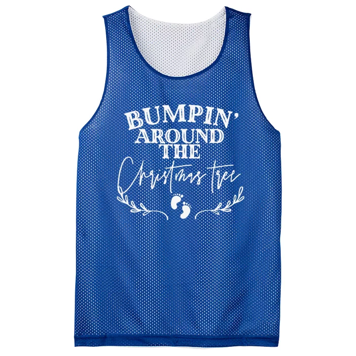 Bumping Around The Christmas Tree Christmas Pregnancy Mesh Reversible Basketball Jersey Tank