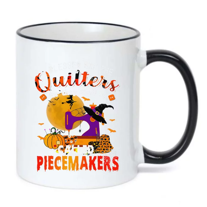 Blessed Are The Quilters For They Shall Be Called Piecemaker Black Color Changing Mug