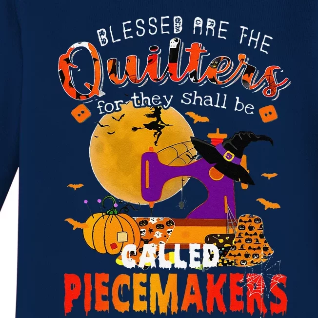 Blessed Are The Quilters For They Shall Be Called Piecemaker Baby Long Sleeve Bodysuit