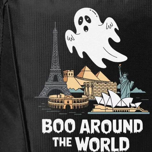 Boo Around The World Halloween Travel Enthusiast Design City Backpack