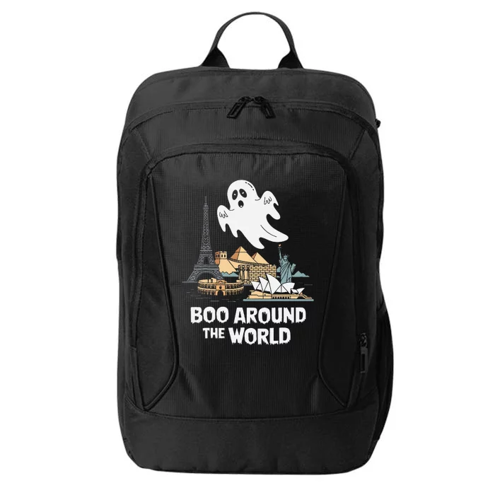 Boo Around The World Halloween Travel Enthusiast Design City Backpack