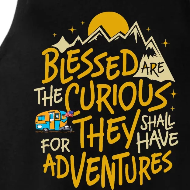 Blessed Are The Curious For They Shall Have Adventures Ladies Tri-Blend Wicking Tank