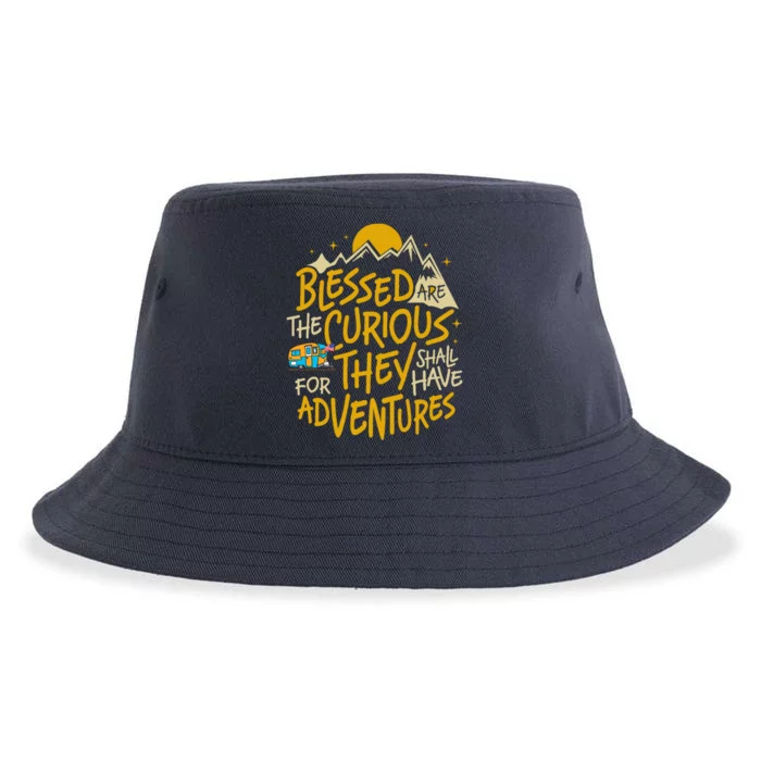 Blessed Are The Curious For They Shall Have Adventures Sustainable Bucket Hat