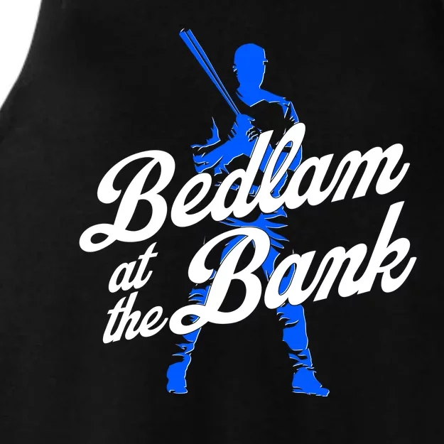 Bedlam At The Bank Baseball Fan Ladies Tri-Blend Wicking Tank