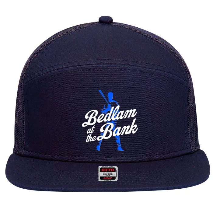 Bedlam At The Bank Baseball Fan 7 Panel Mesh Trucker Snapback Hat