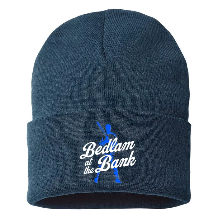 Bedlam At The Bank Baseball Fan Sustainable Knit Beanie