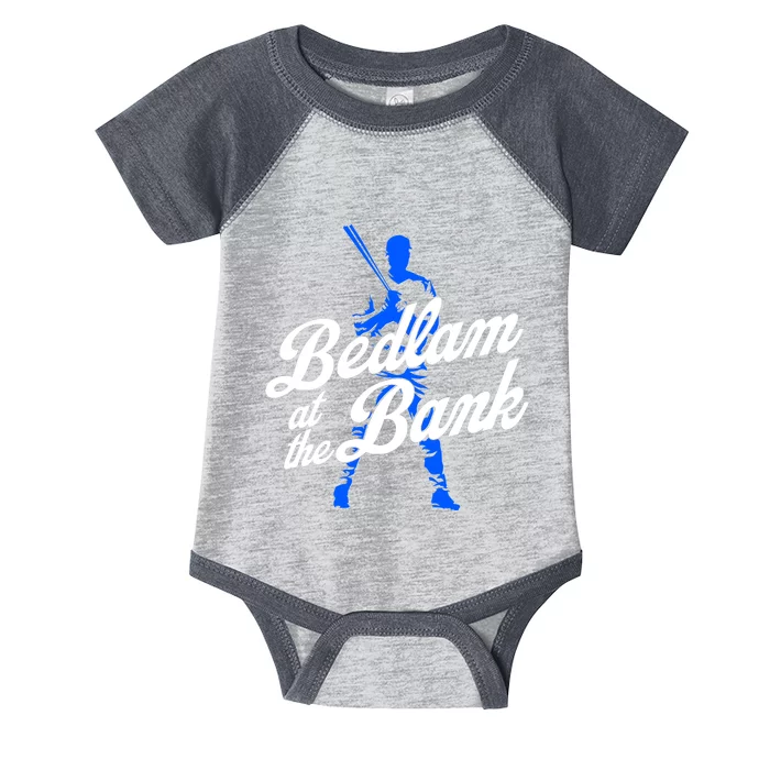 Bedlam At The Bank Baseball Fan Infant Baby Jersey Bodysuit