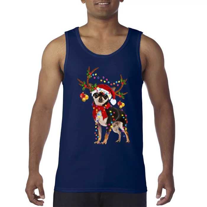 Black And Tan Chihuahua Gorgeous Reindeer Christmas Tank Top