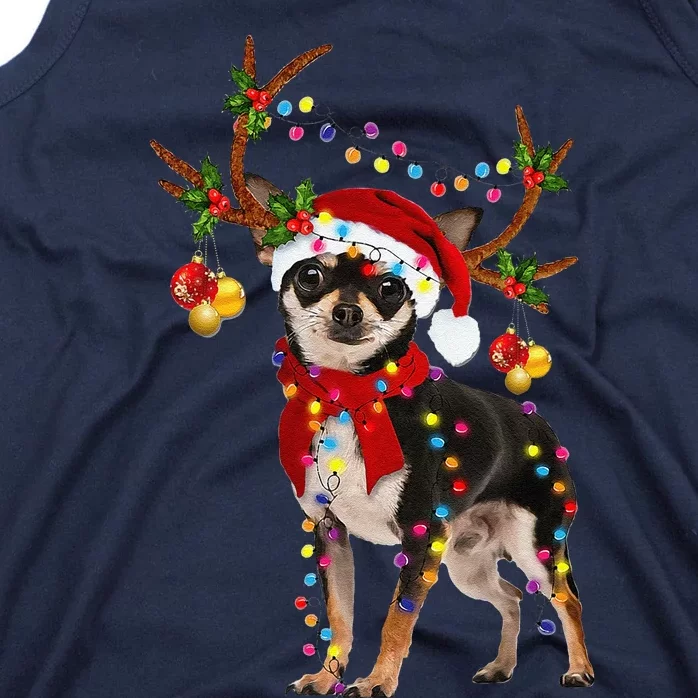 Black And Tan Chihuahua Gorgeous Reindeer Christmas Tank Top