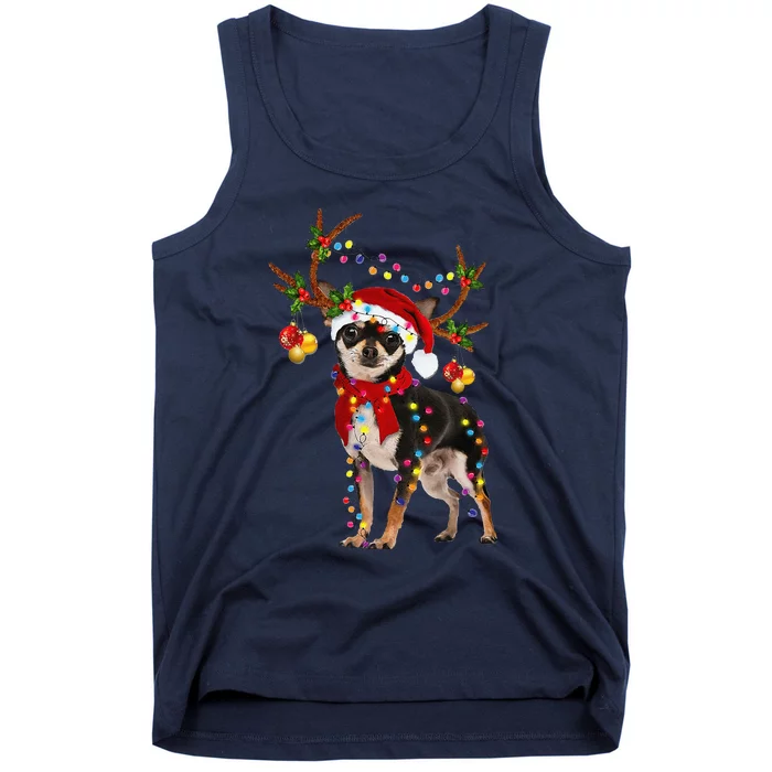 Black And Tan Chihuahua Gorgeous Reindeer Christmas Tank Top