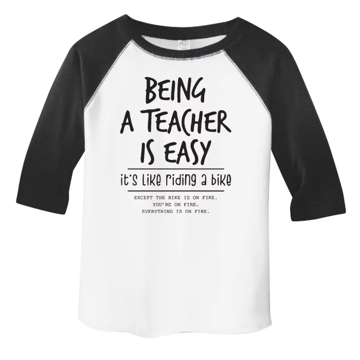 Being A Teacher Is Easy Toddler Fine Jersey T-Shirt