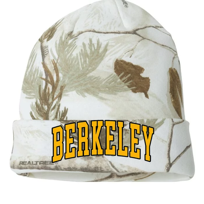 Berkeley Arched Text Yellow Berkeley Kati - 12in Camo Beanie