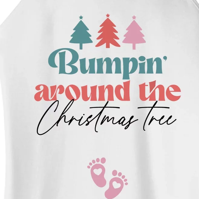 Bumpin Around The Christmas Tree Pregnancy Announcement Women’s Perfect Tri Rocker Tank