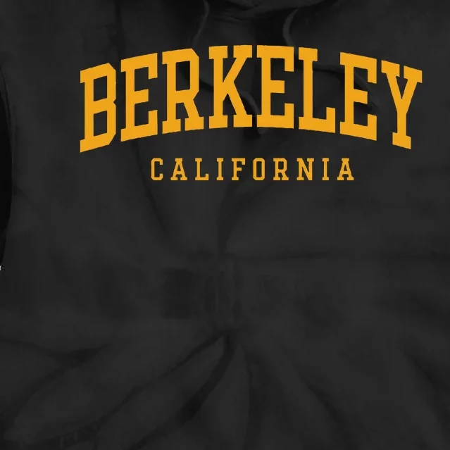 Berkeley Arched Text Yellow Tie Dye Hoodie