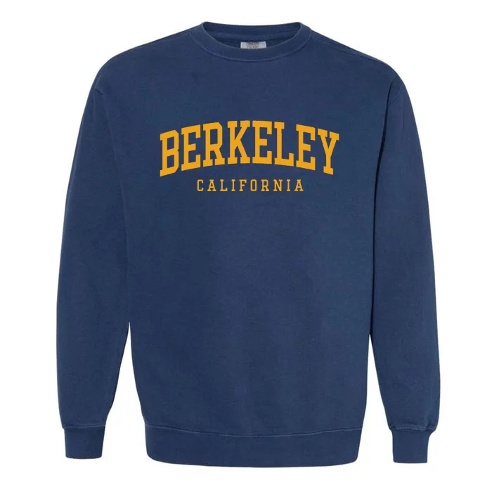 Berkeley Arched Text Yellow Garment-Dyed Sweatshirt