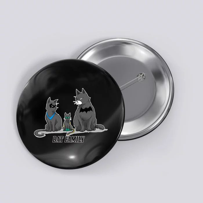 Batfamily Bat Cat Family Cartoon Spoof Button