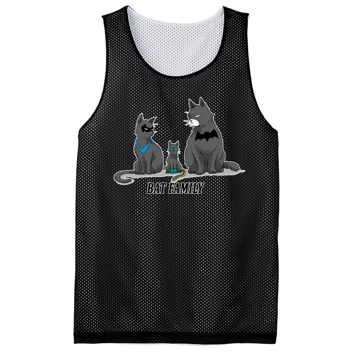 Batfamily Bat Cat Family Cartoon Spoof Mesh Reversible Basketball Jersey Tank