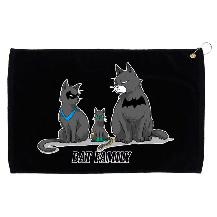 Batfamily Bat Cat Family Cartoon Spoof Grommeted Golf Towel