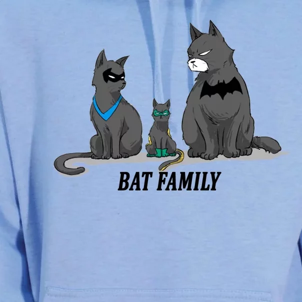 Batfamily Bat Cat Family Cartoon Spoof Unisex Surf Hoodie