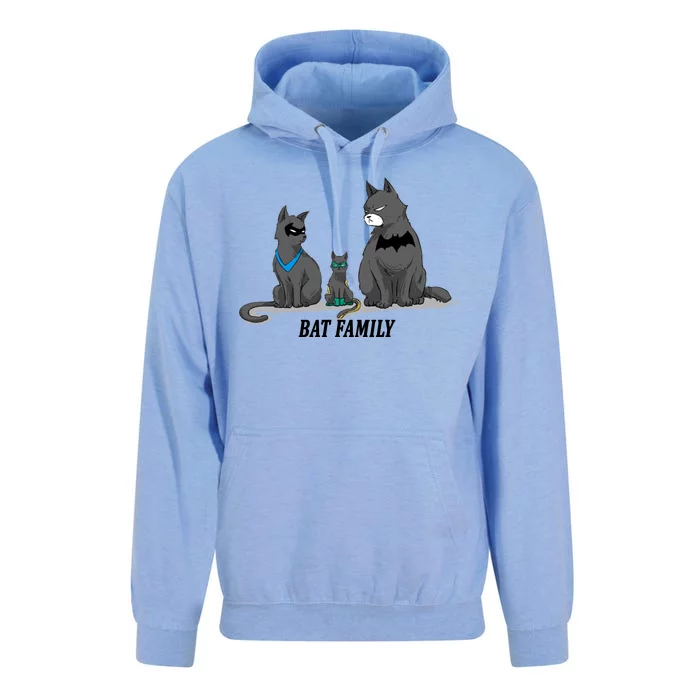 Batfamily Bat Cat Family Cartoon Spoof Unisex Surf Hoodie