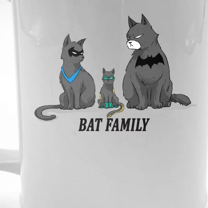 Batfamily Bat Cat Family Cartoon Spoof Front & Back Beer Stein