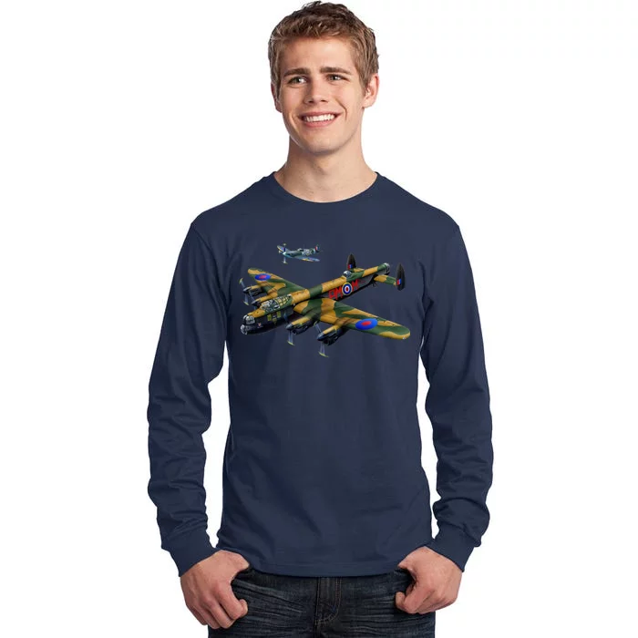 Battle of Britain Airforce War Plane Tall Long Sleeve T-Shirt