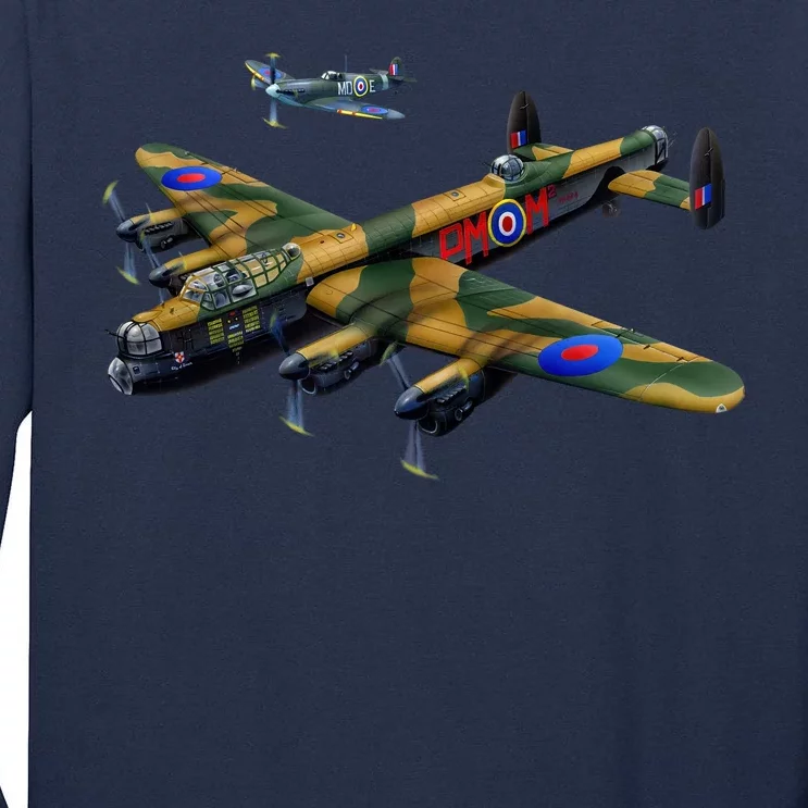 Battle of Britain Airforce War Plane Tall Long Sleeve T-Shirt