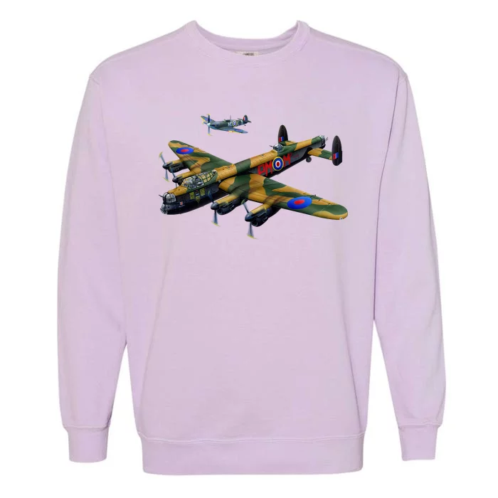 Battle of Britain Airforce War Plane Garment-Dyed Sweatshirt