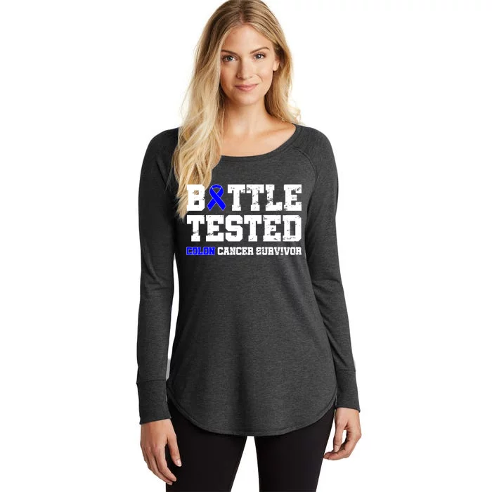 Battle Tested Colon Cancer Survivor Women's Perfect Tri Tunic Long Sleeve Shirt