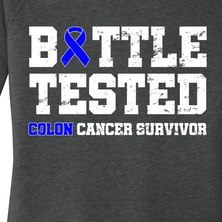 Battle Tested Colon Cancer Survivor Women's Perfect Tri Tunic Long Sleeve Shirt