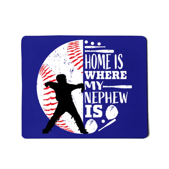 Baseball Aunt Uncle Funny Gift Player Catcher Nephew Biggest Fan Gift Mousepad