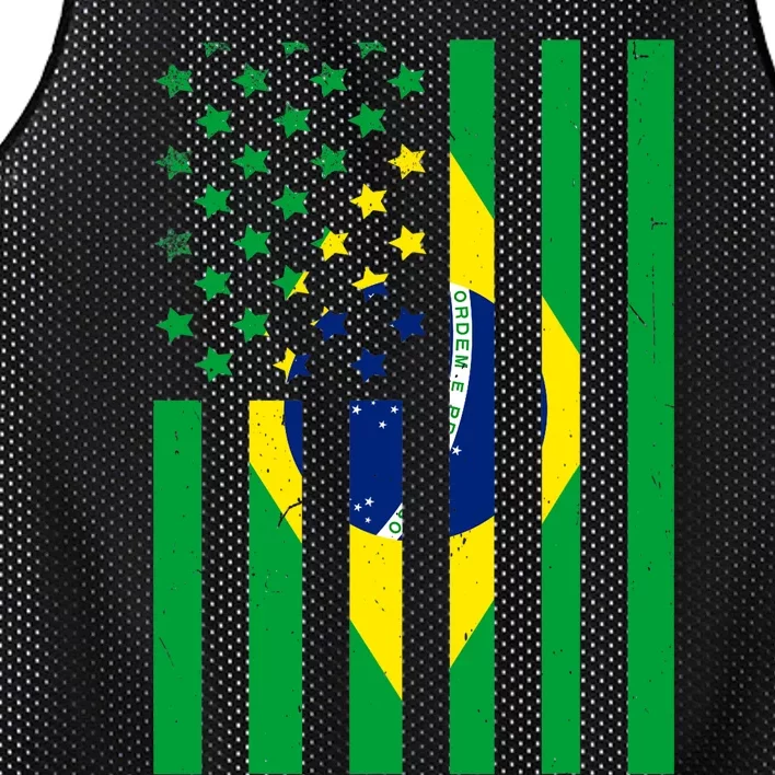 Brazil American USA Flag Brazilian Pride Mesh Reversible Basketball Jersey Tank