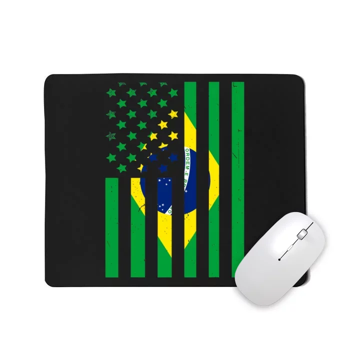 Brazil American USA Flag Brazilian Pride Mousepad