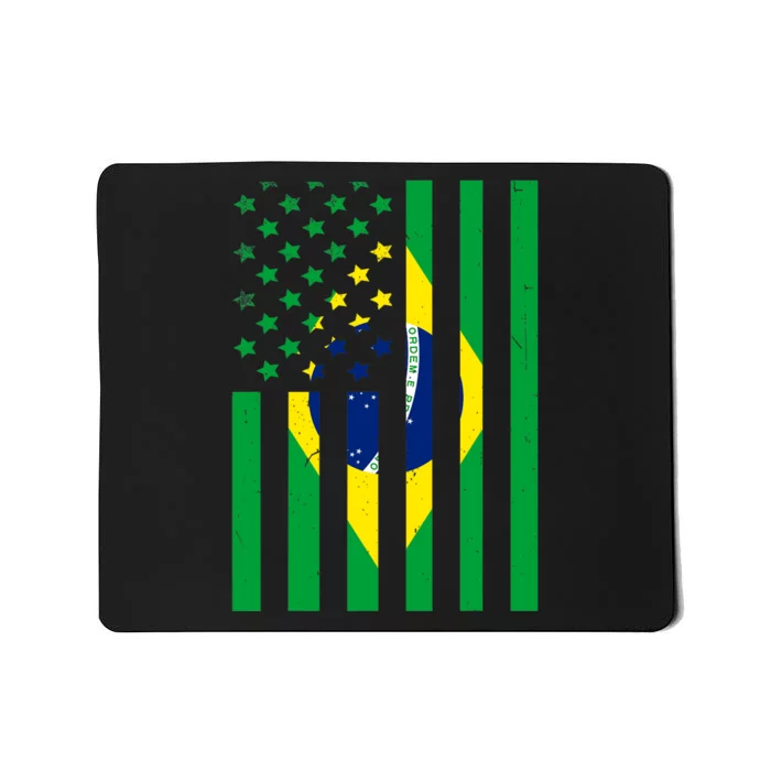 Brazil American USA Flag Brazilian Pride Mousepad