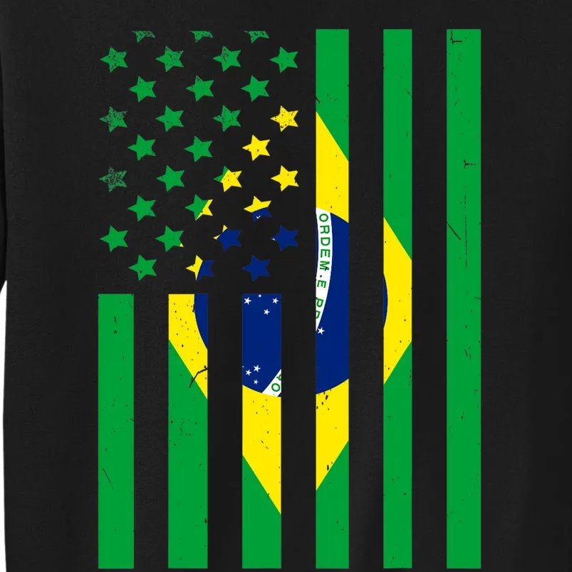 Brazil American USA Flag Brazilian Pride Tall Sweatshirt