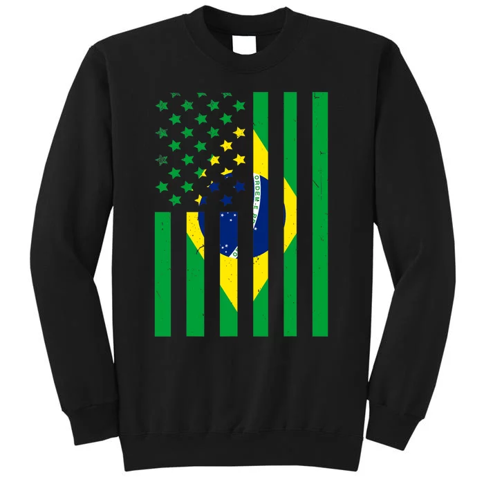 Brazil American USA Flag Brazilian Pride Tall Sweatshirt