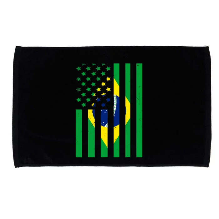 Brazil American USA Flag Brazilian Pride Microfiber Hand Towel