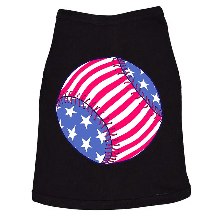 Baseball American USA Flag Softball for Girls Doggie Tank