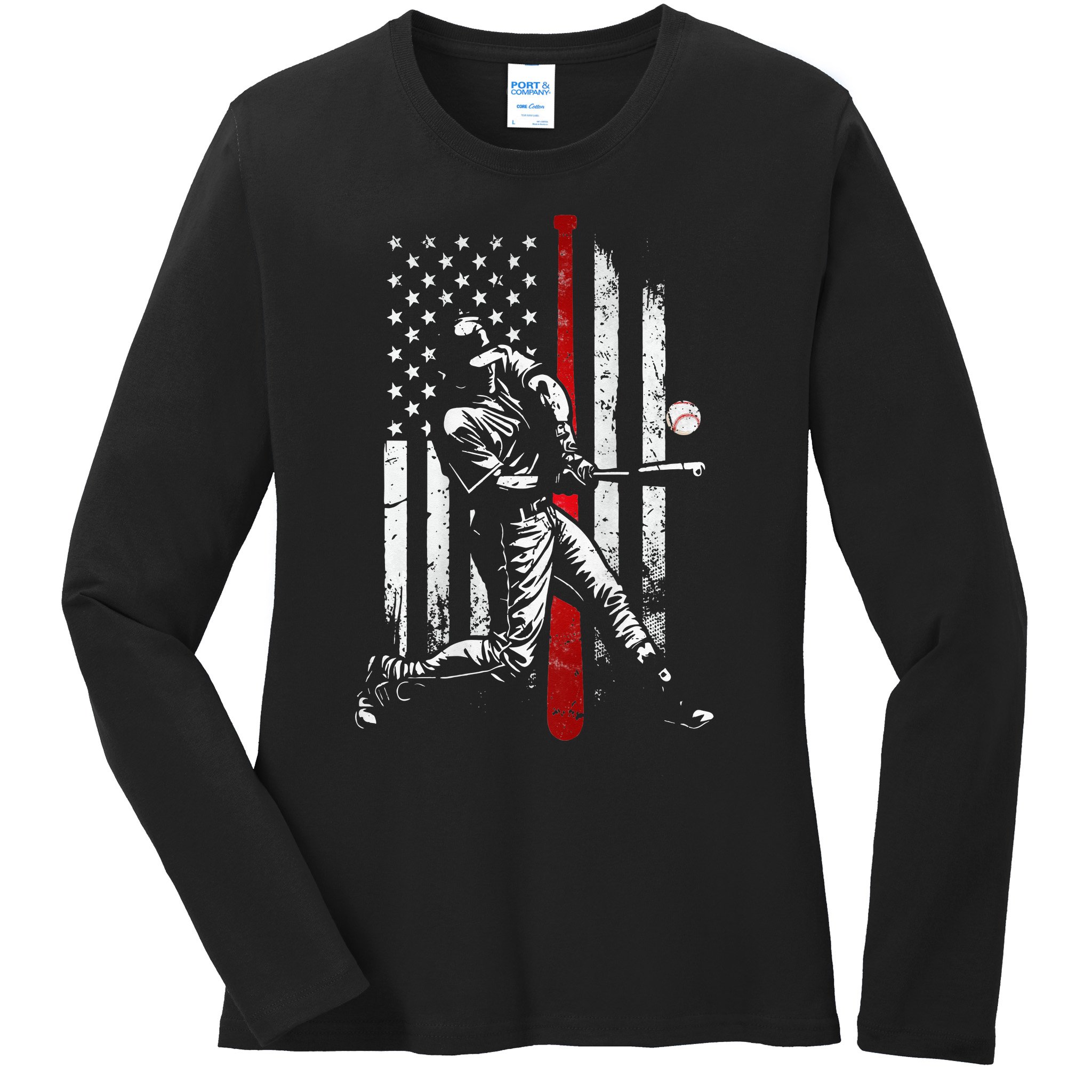 Baseball American Usa Flag Patriotic Vintage Baseball Flag Shirt