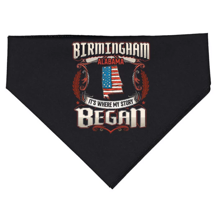 Birmingham Alabama Usa Flag 4th Of July USA-Made Doggie Bandana