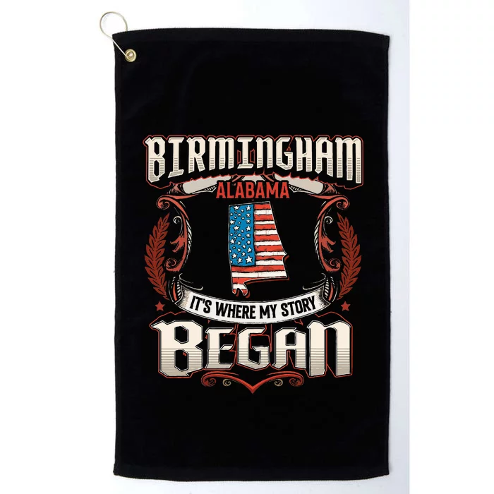 Birmingham Alabama Usa Flag 4th Of July Platinum Collection Golf Towel