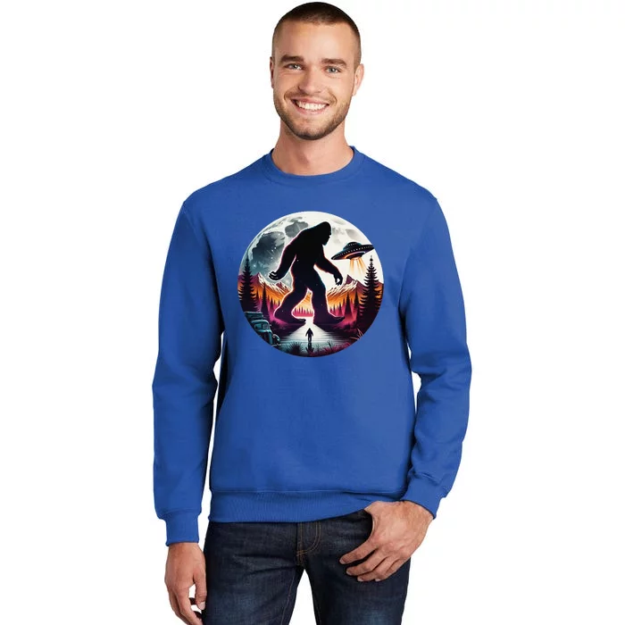 Bigfoot Alien Ufo Encounter Tall Sweatshirt