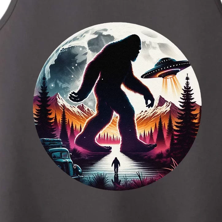 Bigfoot Alien Ufo Encounter Performance Tank