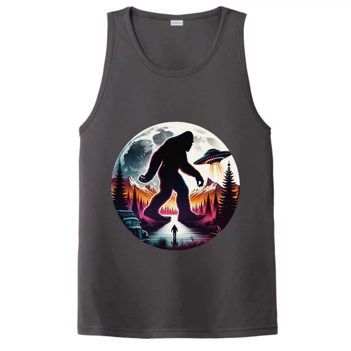 Bigfoot Alien Ufo Encounter Performance Tank