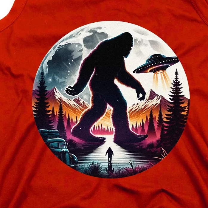 Bigfoot Alien Ufo Encounter Tank Top