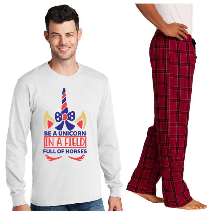 Be A Unicorn In A Field Full Of Horses Long Sleeve Pajama Set