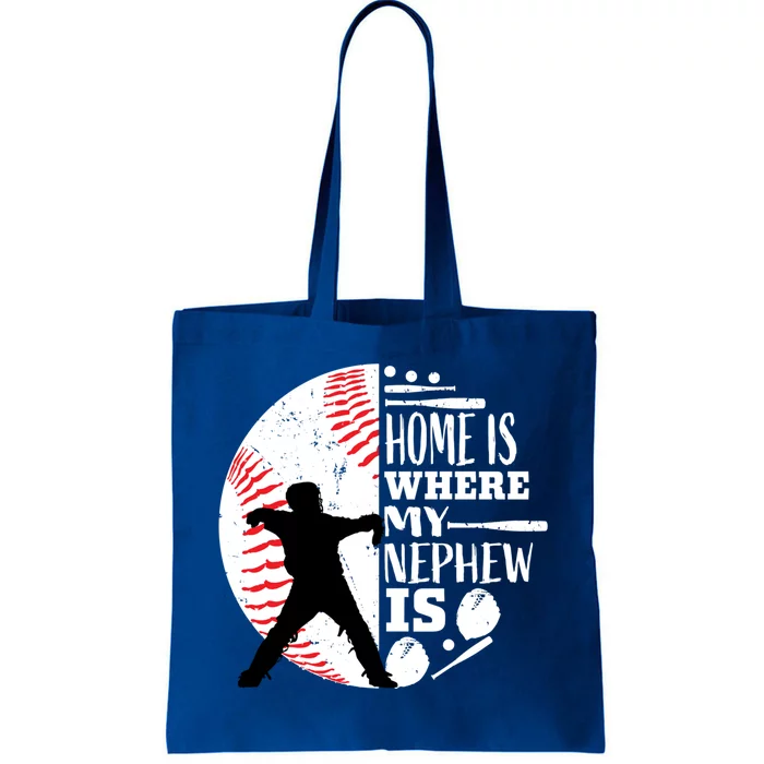 Baseball Aunt Uncle Funny Gift Player Catcher Nephew Biggest Fan Gift Tote Bag