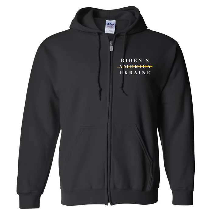 Biden's America Ukraine Biden Full Zip Hoodie